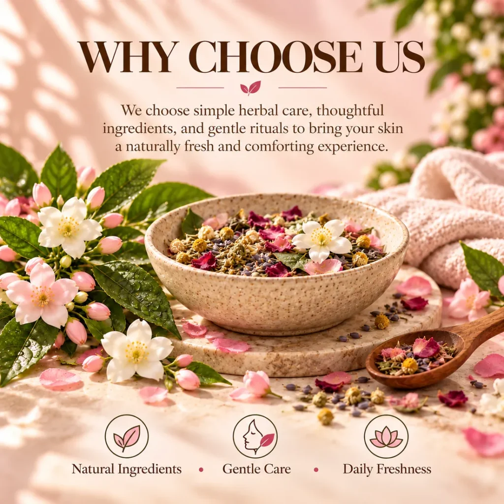 Why choose Herbal Glow Care – natural herbal ingredients, gentle care and daily freshness